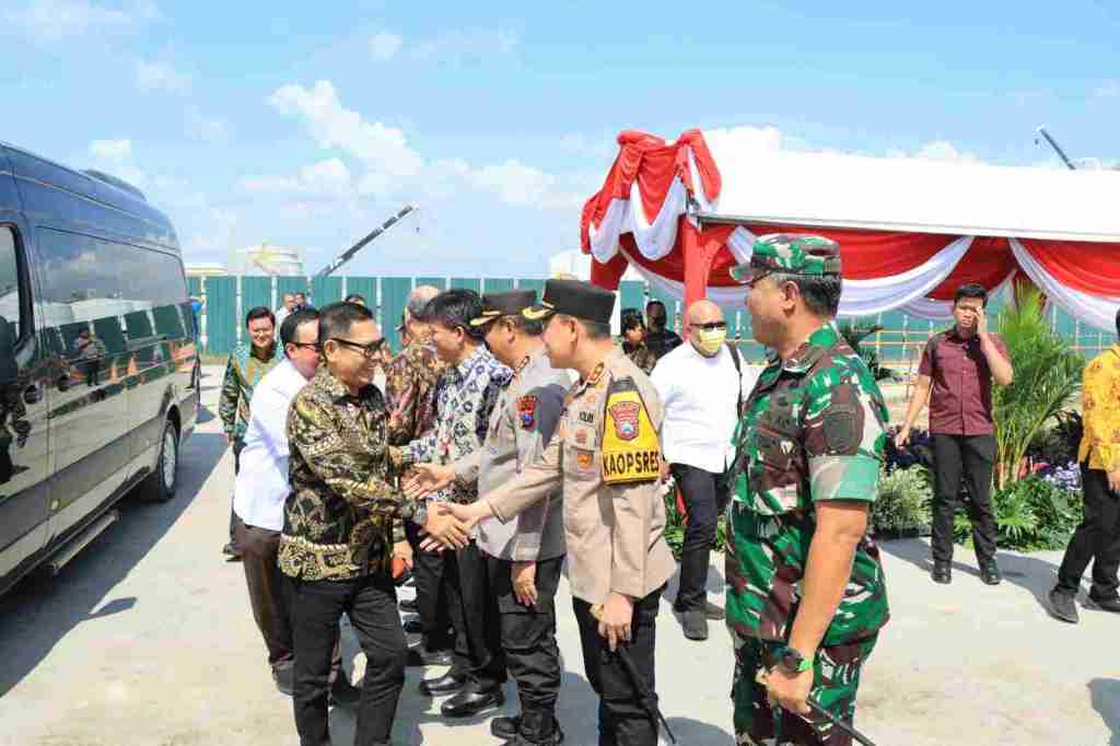 Kapolres Gresik Hadiri Peresmian Operasi Smelter PT. Freeport Indonesia