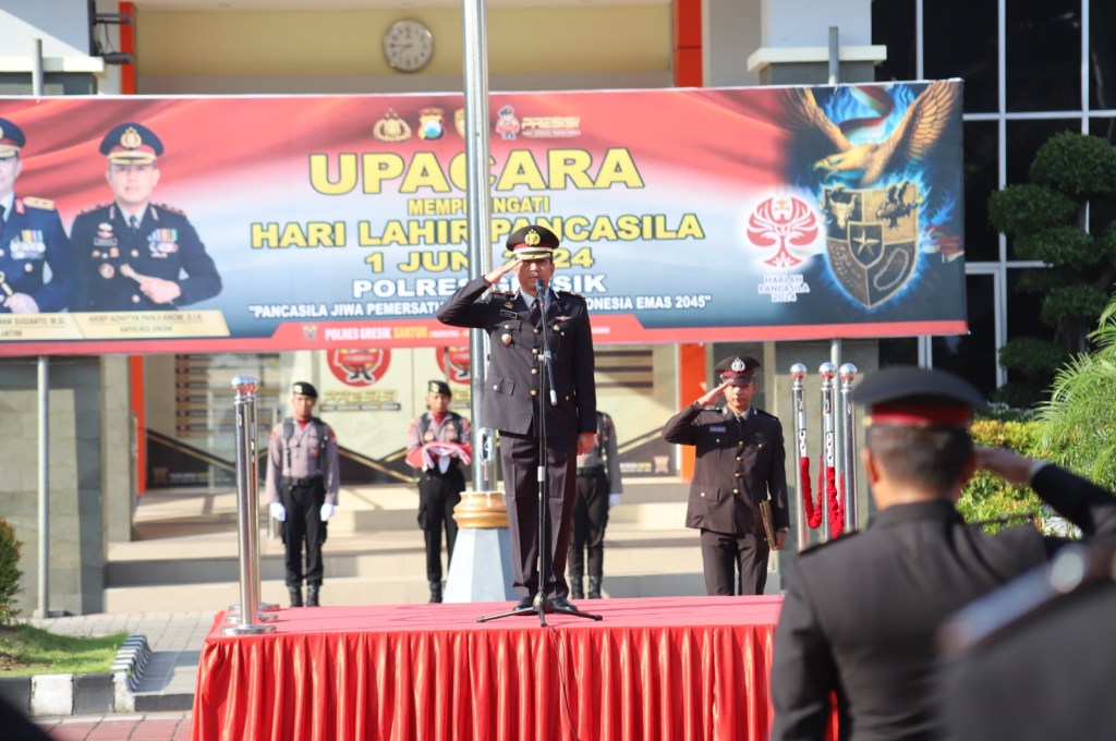 Polres Gresik Gelar Upacara Hari Lahir Pancasila&nbsp;2024